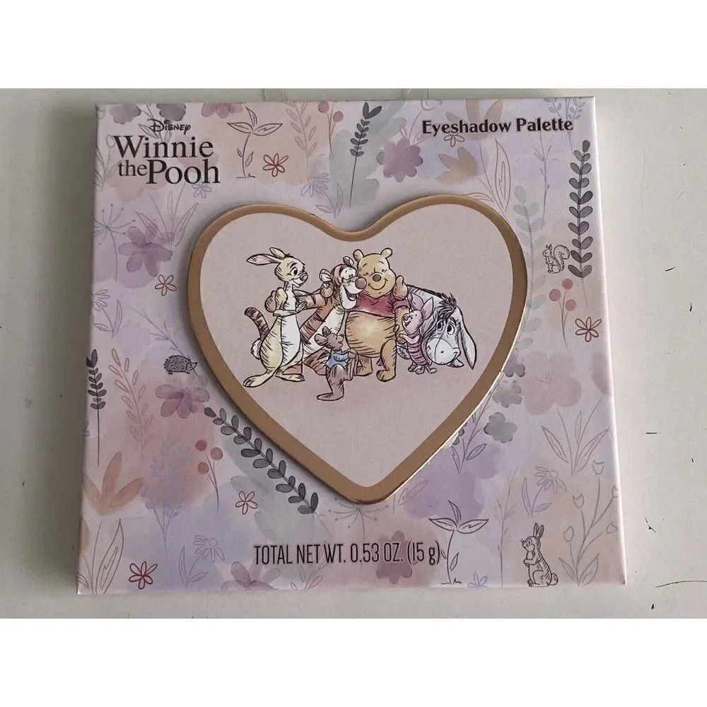 Disney Winnie The Pooh Heart Shaped Eyeshadow Palette With Mirror 12 Colors NEW - Picture 2 of 15